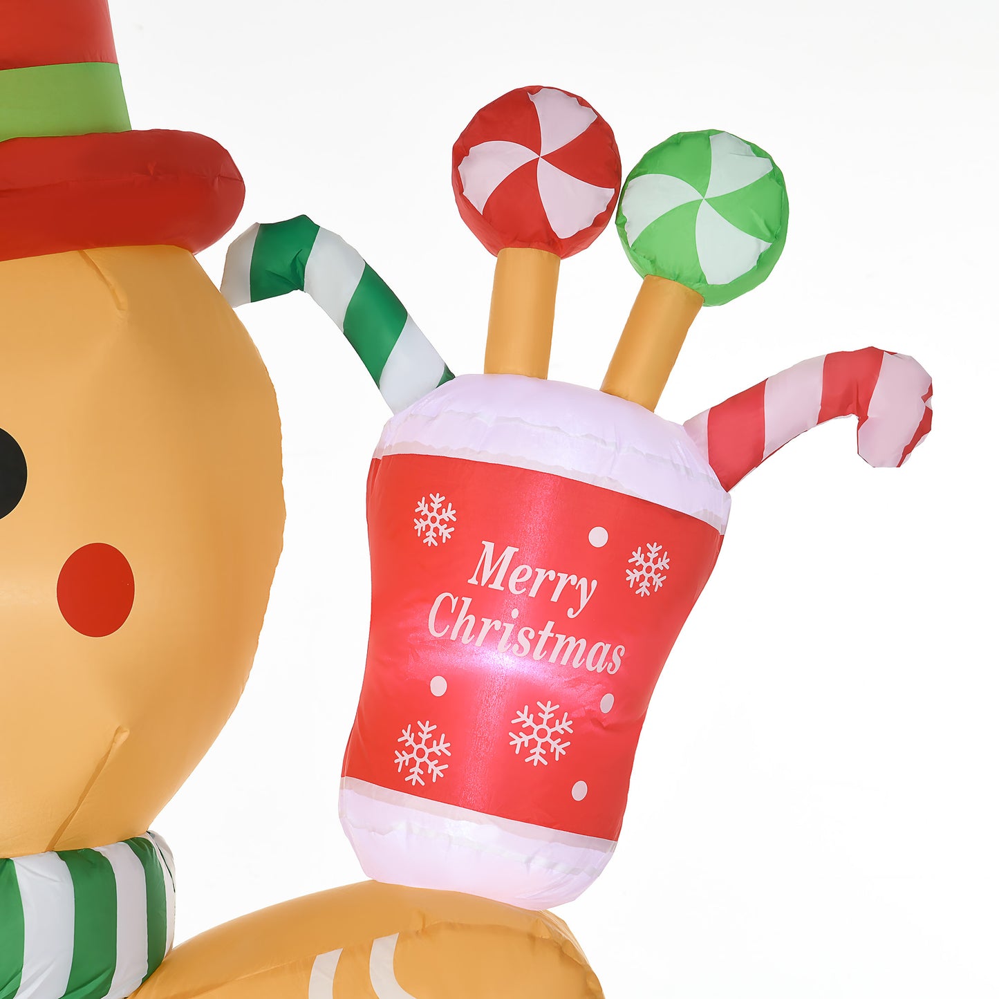 Gingerbread Man Inflatable Christmas Decoration - 235cm