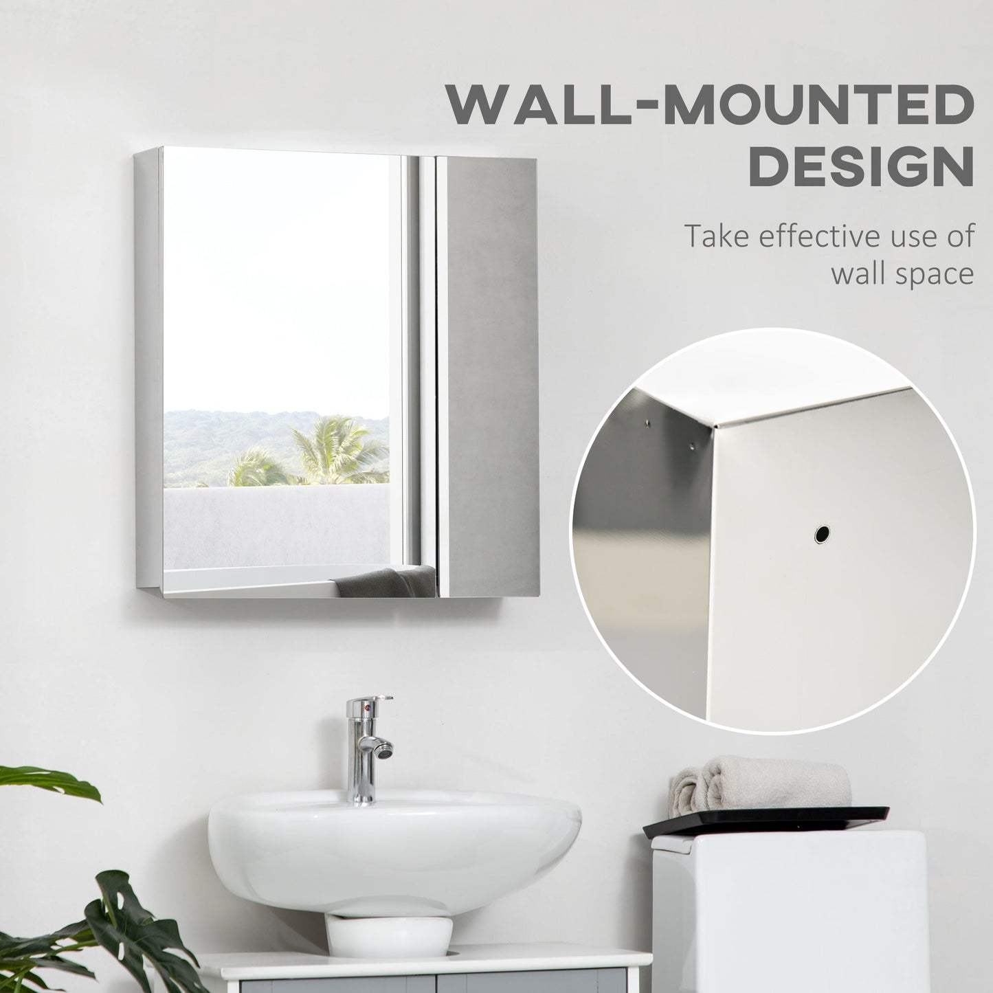 kleankin Bathroom Mirror Cabinet