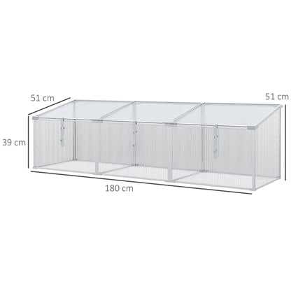 Grow House Cold Frame Aluminium & Polycarbonate by Greenery