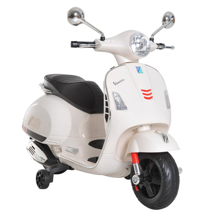 Kids Ride On Vespa Motorcycle W/LED Lights - White