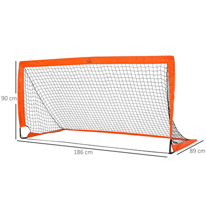 Tetoron Mesh Outdoor Folding Football Goal Orange