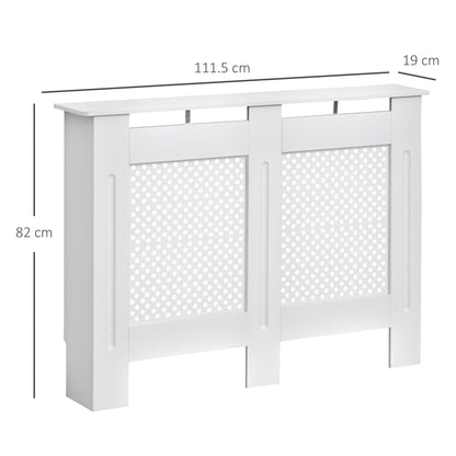 Wooden Radiator Cover Heating Cabinet Modern Home Furniture Grill Style White Painted Medium