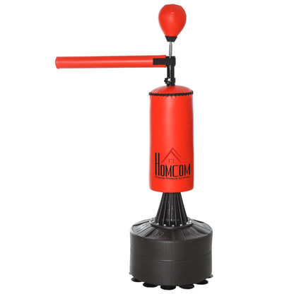 155-205cm 3-IN-1 Freestanding Boxing Punch Bag Stand with Rotating Flexible Arm