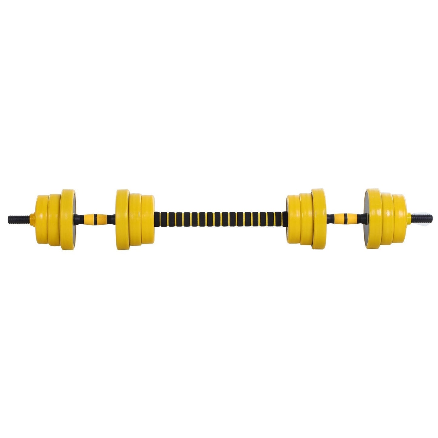 Adjustable 20KGS Barbell & Dumbbell Set Fitness Home Gym Plate Bar Clamp Rod