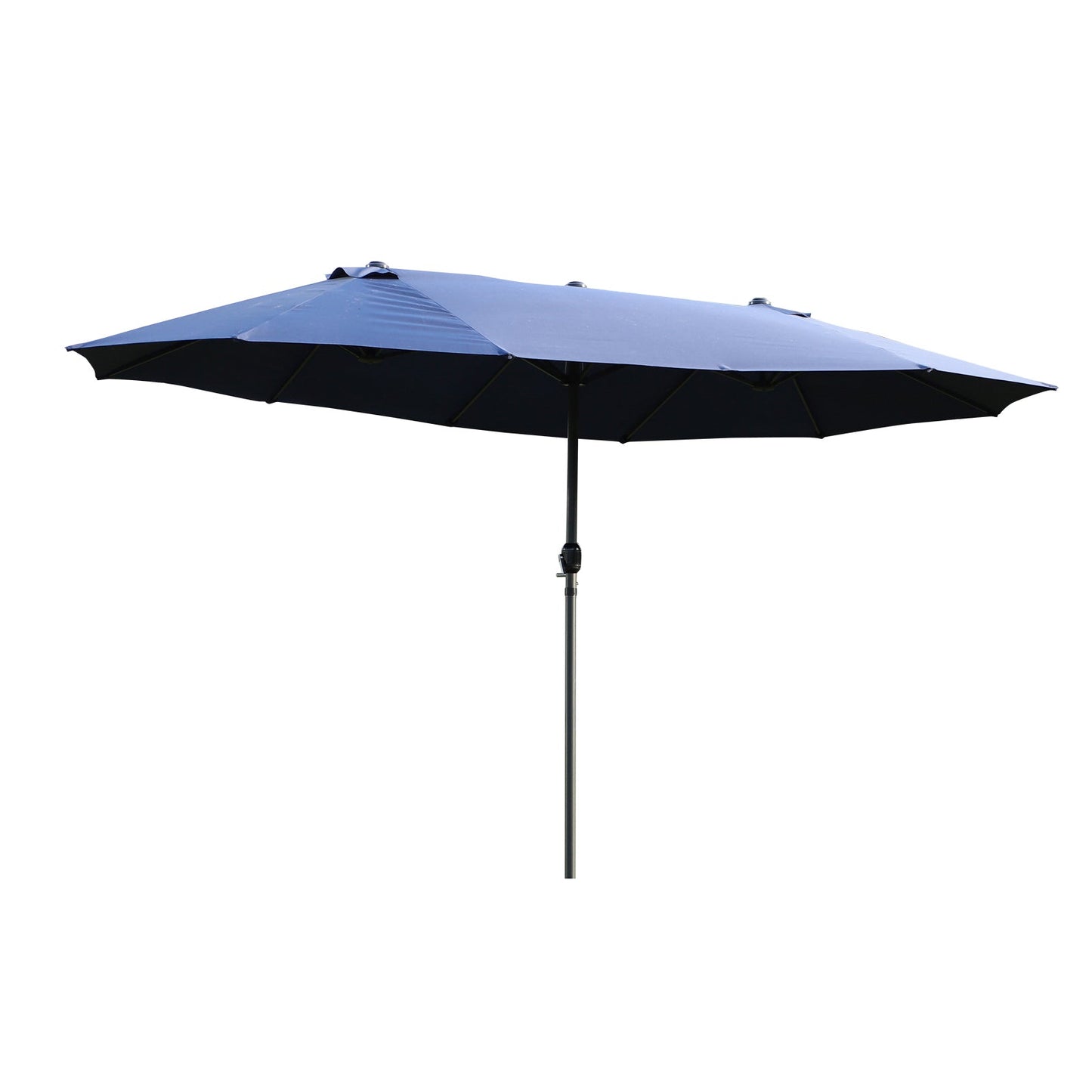 Outsunny Double-Side Umbrella Parasol Diameter 2.7X4.6Wx2.4H M-Blue