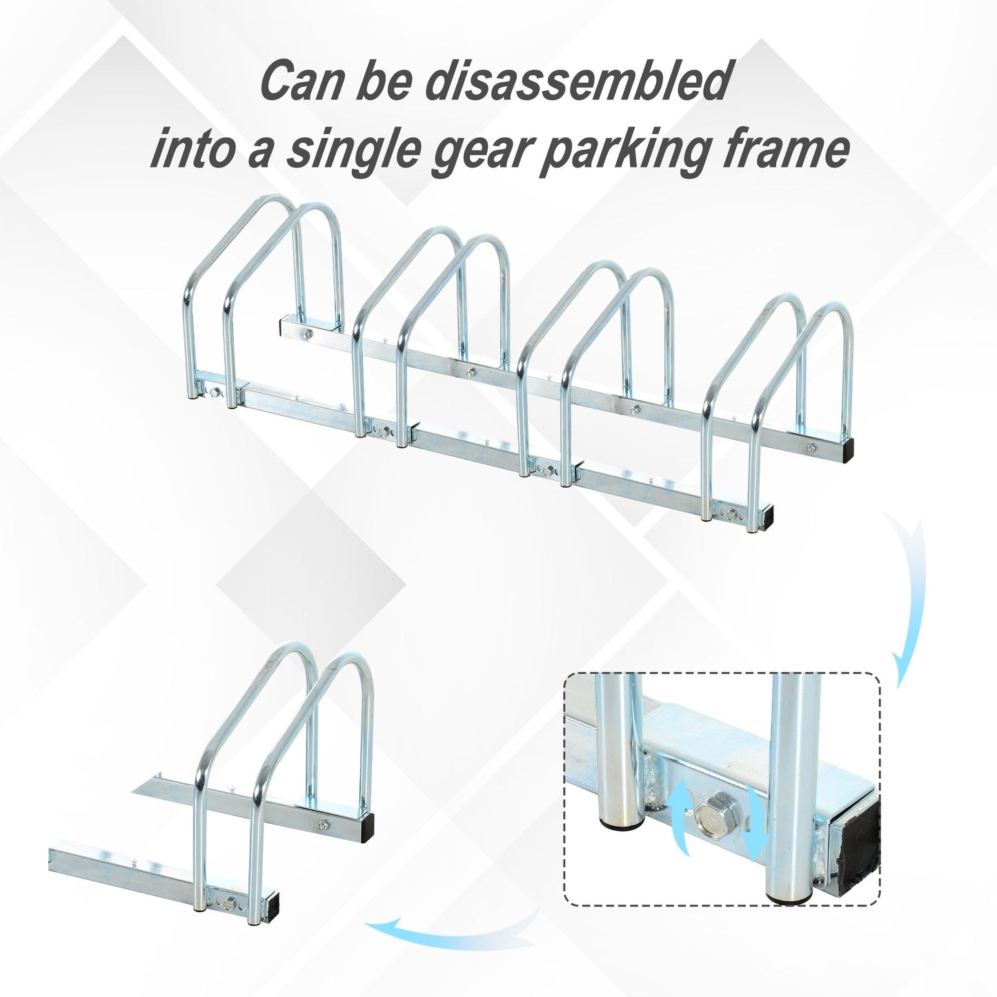 Bike Stand Parking Rack Floor or Wall Mount Bicycle Cycle Storage Locking Stand 4 Racks