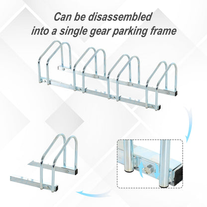 Bike Stand Parking Rack Floor or Wall Mount Bicycle Cycle Storage Locking Stand 4 Racks