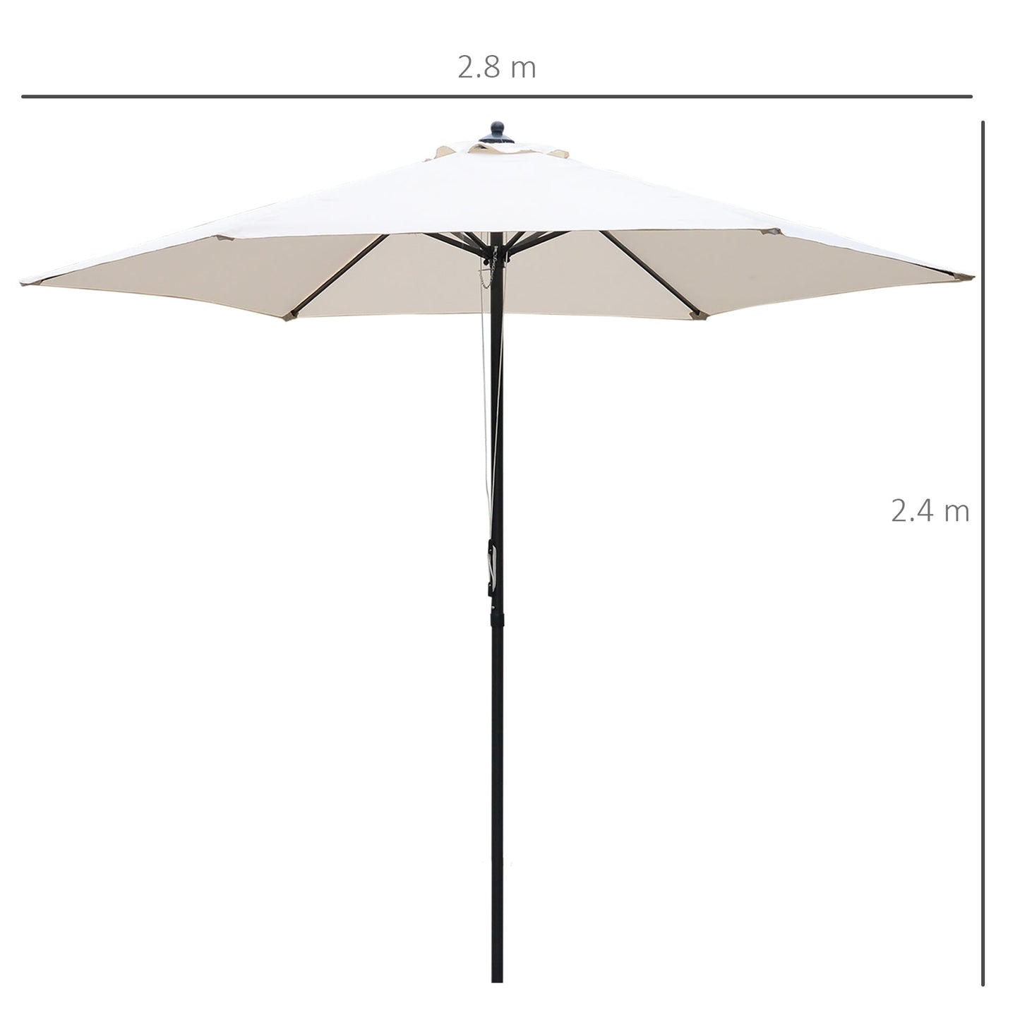 2.8m Garden Parasol Umbrella