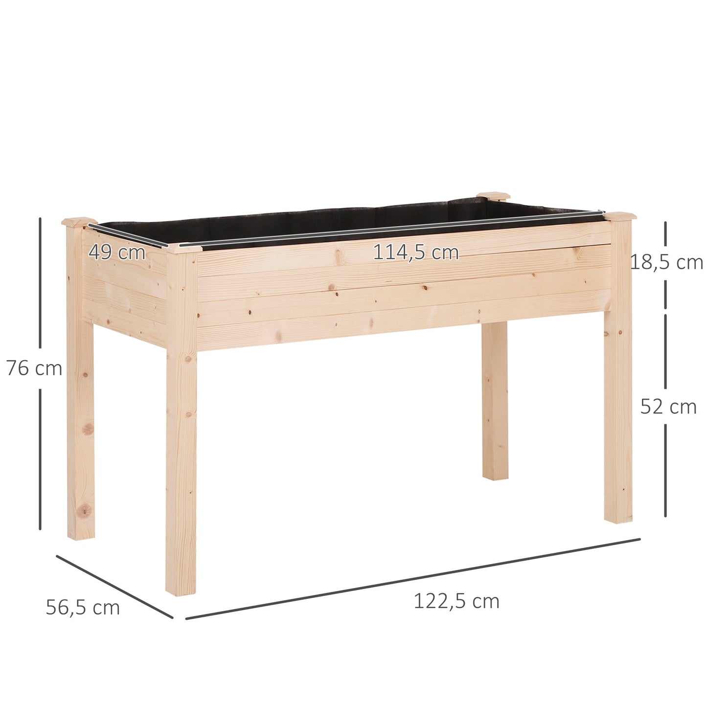 Fir Wood Non-Woven Fabric Planting Bed