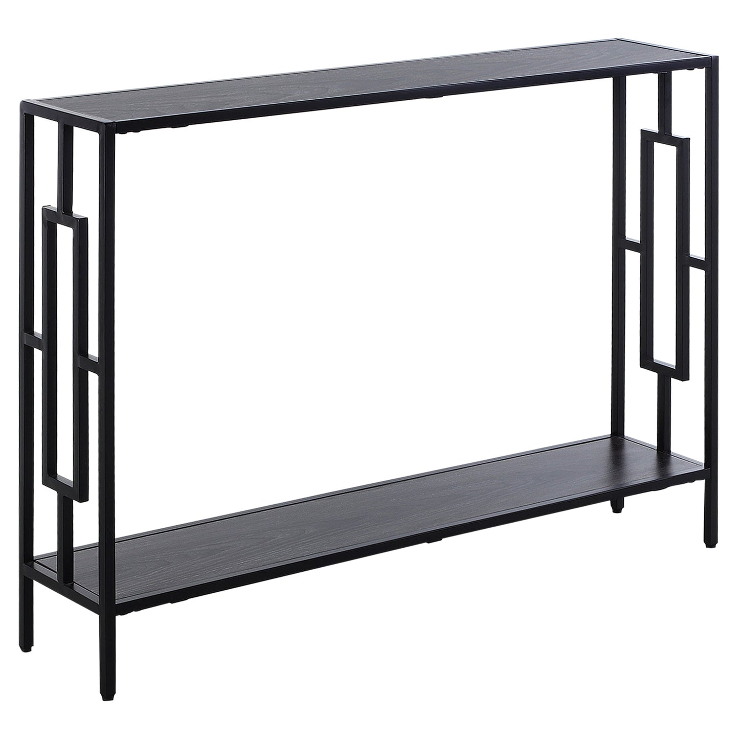 Industrial Console Table with Storage Shelf