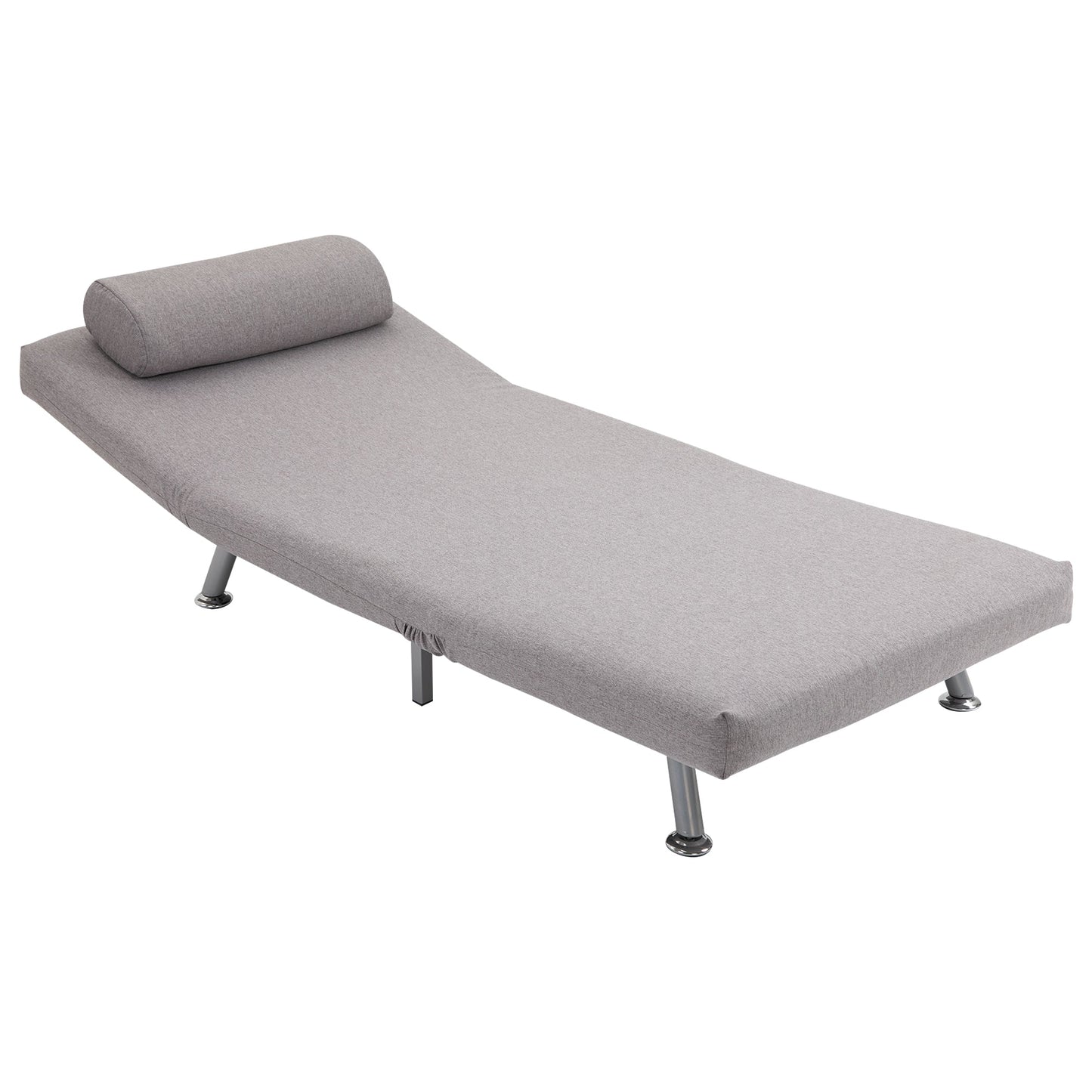 Homcom Adjustable Back Futon Sofa Chair - Grey