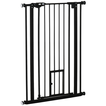 PawHut Extra Tall Dog Gate with Cat Door