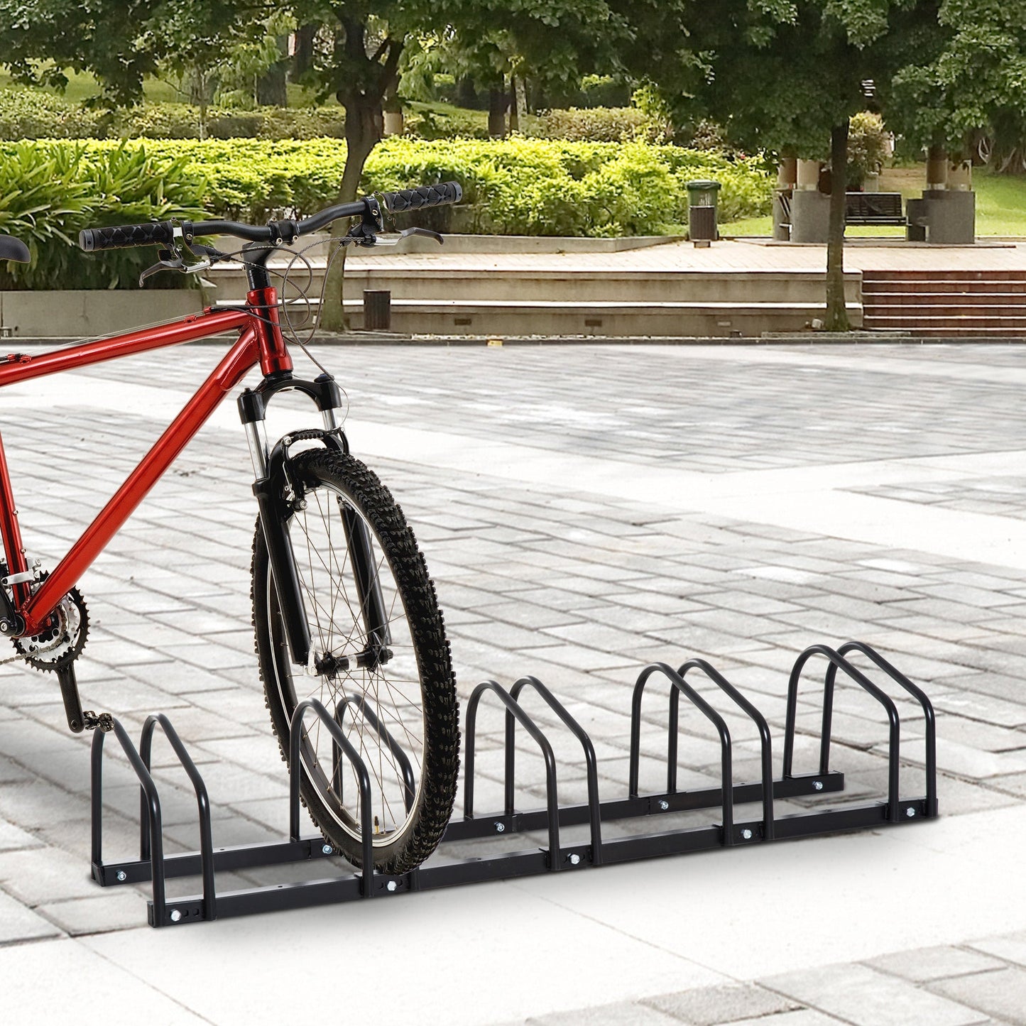 Bike Stand Parking Rack Floor or Wall Mount Bicycle Cycle Storage Locking Stand 5 Racks