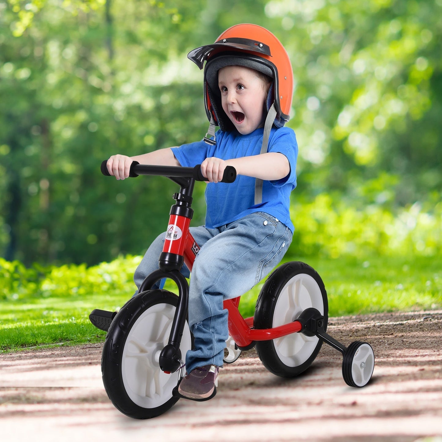 PP Toddlers Removable Stabiliser Balance Bike Red