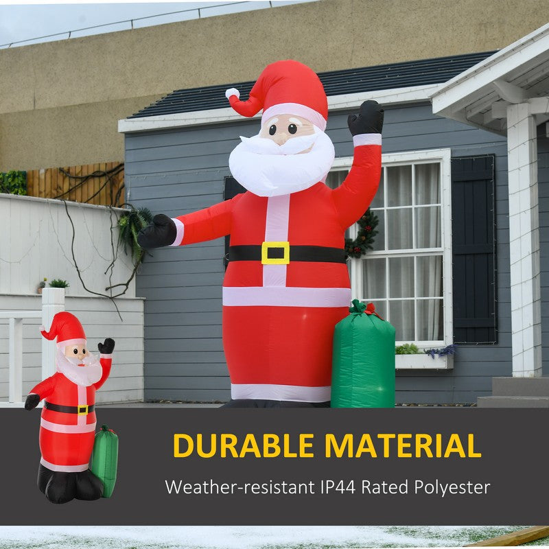 7.5 Foot Inflatable Christmas Santa Claus with LED Air Blown Xmas Décor Holiday Outdoor Yard Decoration