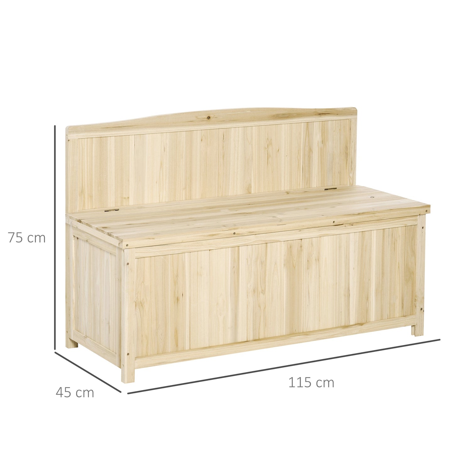 Wood Storage Bench for Patio Furniture