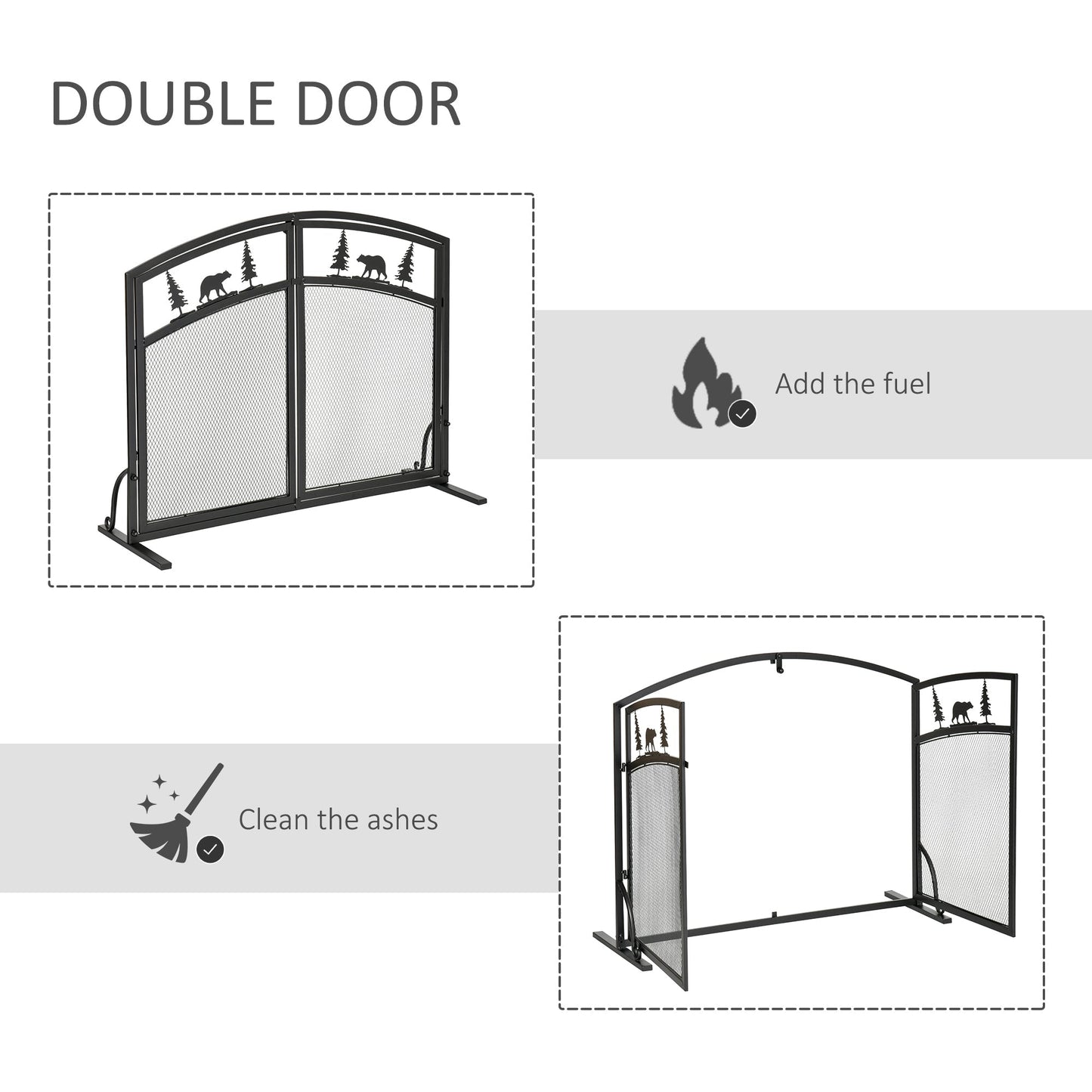 Fire Guard with Double Doors