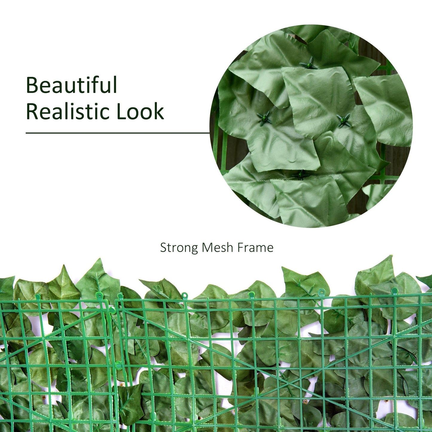 Artificial Leaf Fence Panel for Garden Outdoor Indoor Decor