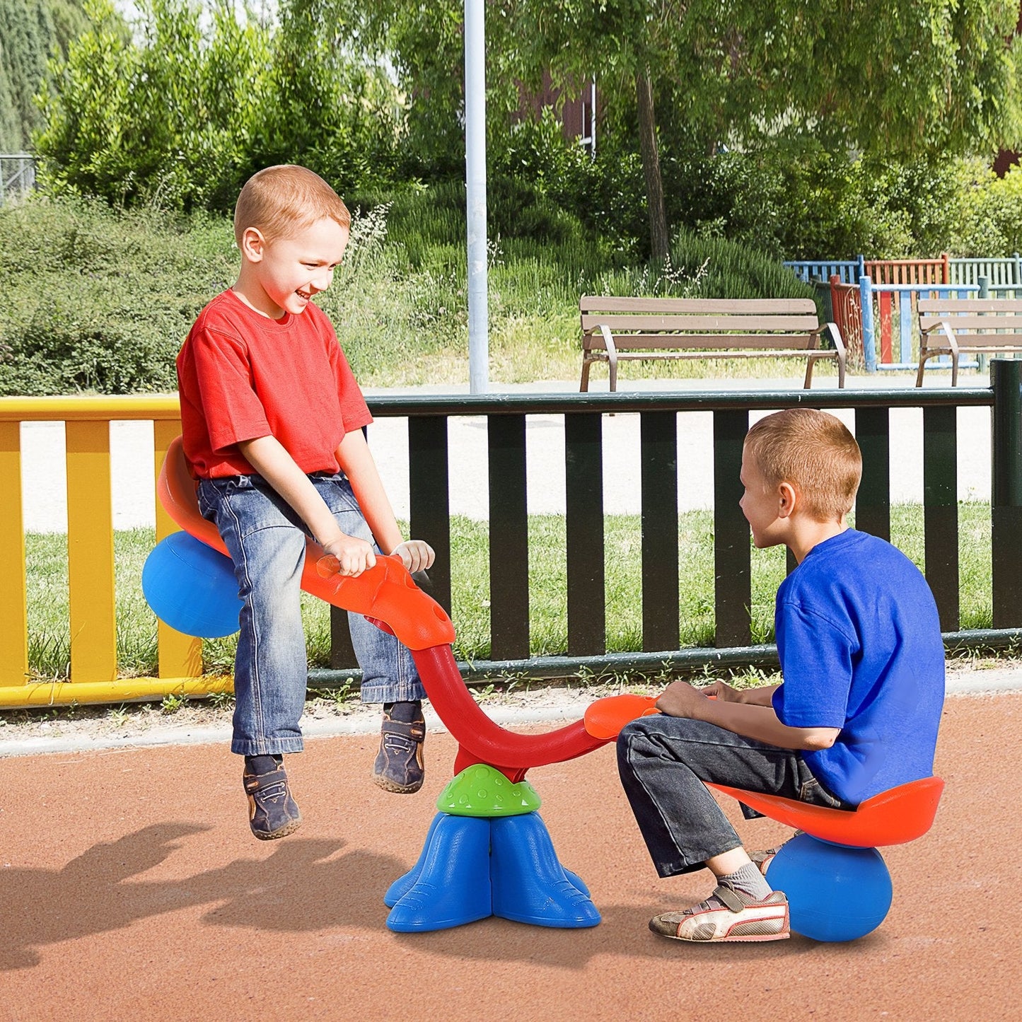 Kids PP 360 Rotation Spinning Seesaw Orange/Blue