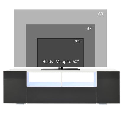 Modern TV Stand Unit for TVs up to 60" with LED Lights