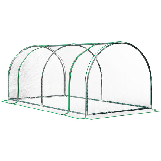 Tunnel Greenhouse Green Grow House Steel Frame Garden Outdoor 200 x 100 x 80cm