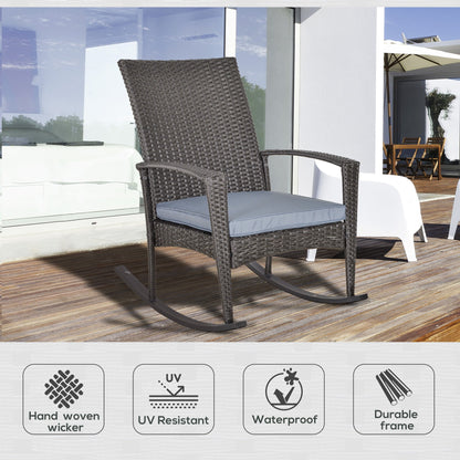 Outdoor PE Rattan Rocking Chair