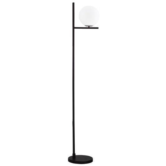 Modern Floor Lamp Metal Frame Sphere Light w/ Pedal Switch