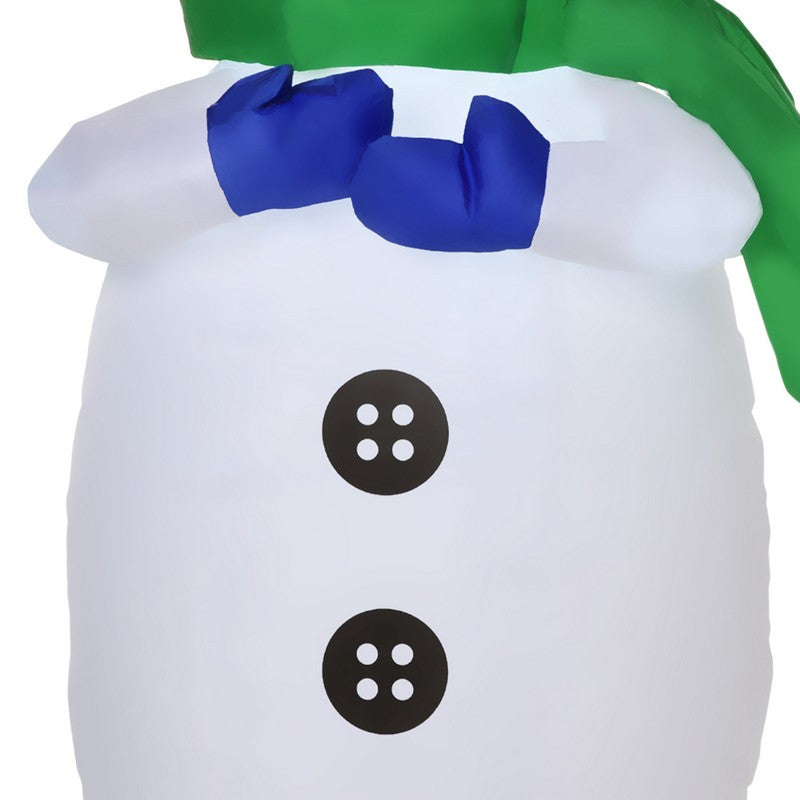 Homcom Inflatable Christmas Snowman 120 cm W/LED Lights-Multicolour