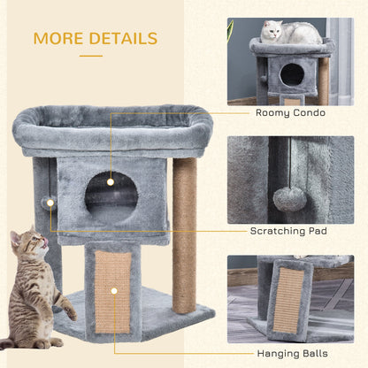 PawHut Cat Tree for Indoor Cats Kitten Tower Climbing Activity Centre Furniture w/ Jute Scratching Pad