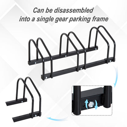 Bike Stand Parking Rack Floor or Wall Mount Bicycle Cycle Storage Locking Stand 76L x 33W x 27H 3 Racks