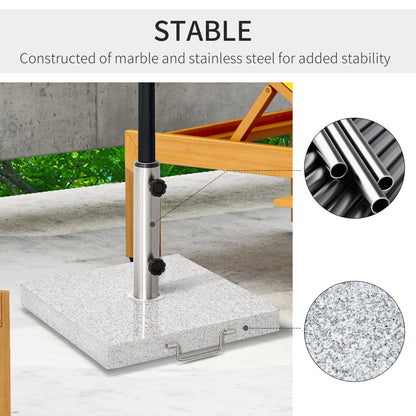 25kg Garden Umbrella Base Durable Parasol Holder Patio Furniture Outdoor Sunshade Marble Stand