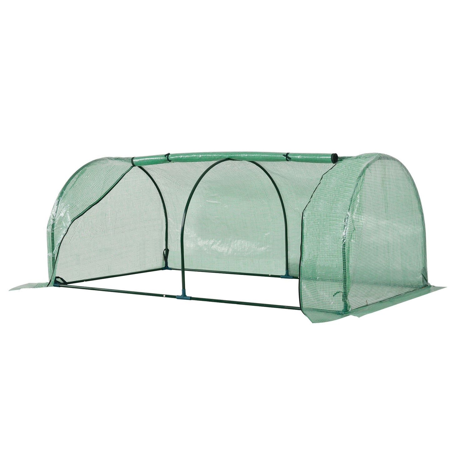 Tunnel Greenhouse Green Grow House Steel Frame Garden Outdoor 200 x 100 x 80cm