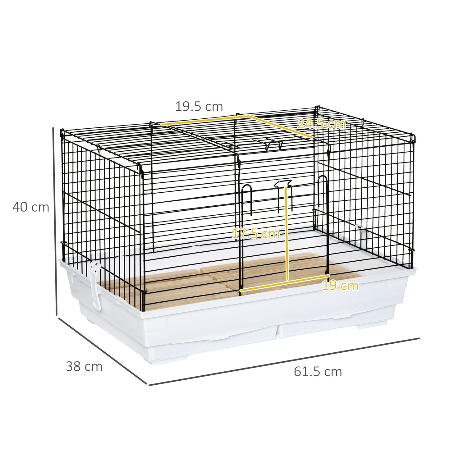 PawHut Indoor Small Animal Cage for Rabbits