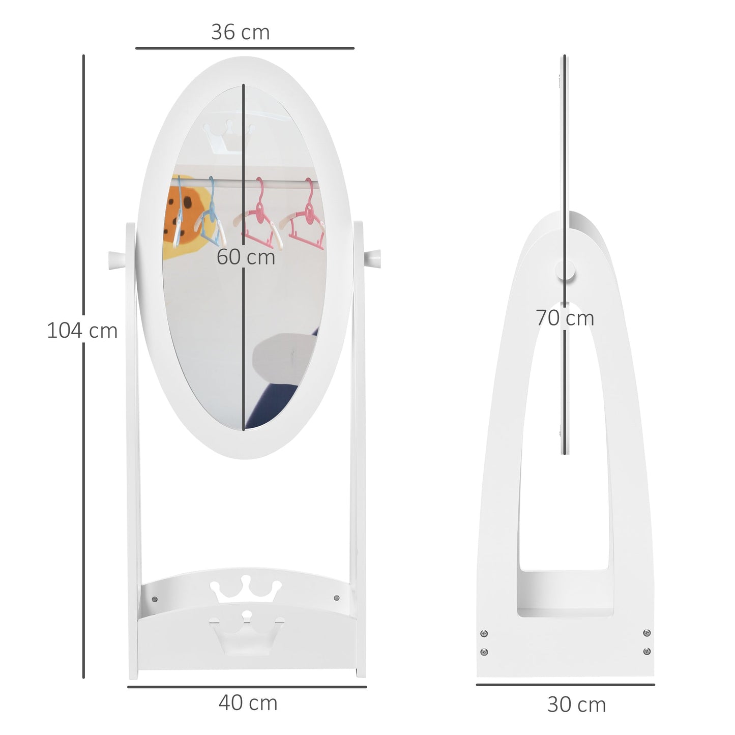 Free Standing Full Length Mirror