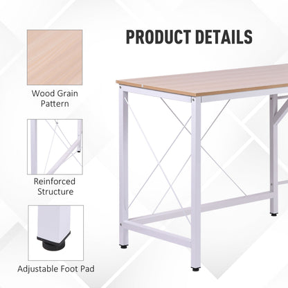 L-Shaped Corner Desk Computer Desk Table For Home Office Workstation w/Steel Frame Oak