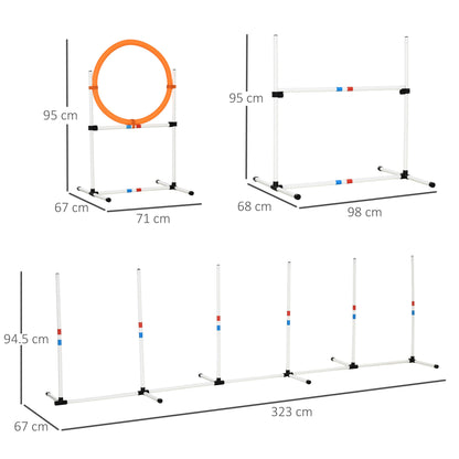 Agility Dog Obstacle Course With Carry Bag by Pawhut
