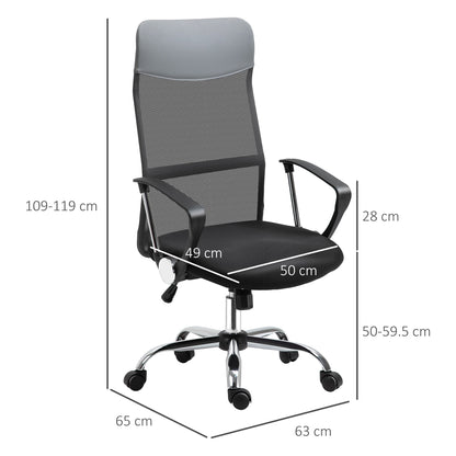 Ergonomic Office Chair Mesh Chair with Adjustable Height Tilt Function Black