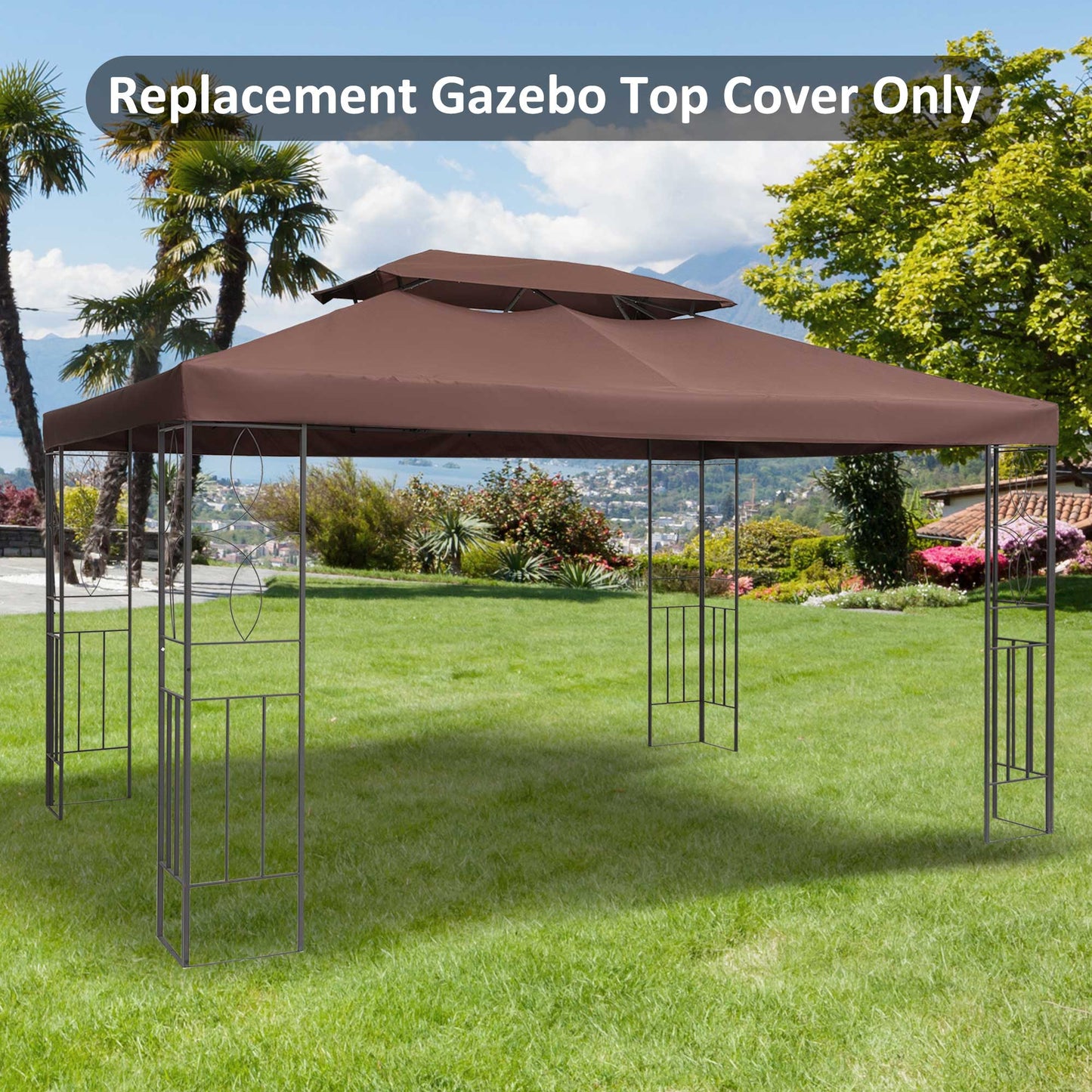 Outsunny 3 X 4M Gazebo Canopy Replacement Cover