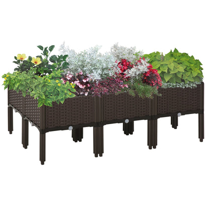 6-piece Lightweight Raised Flower Bed Free Combination Grow Box