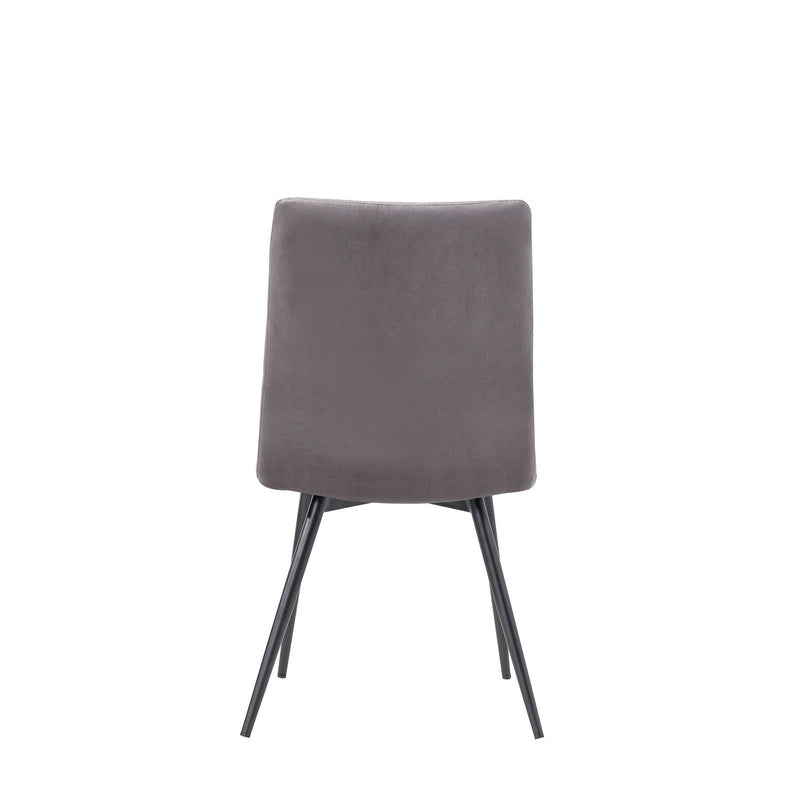 Norfolk Furniture Retro Dining Chair Metal & Fabric Grey