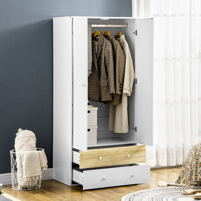 2-Door Wardrobe with 2 Drawers