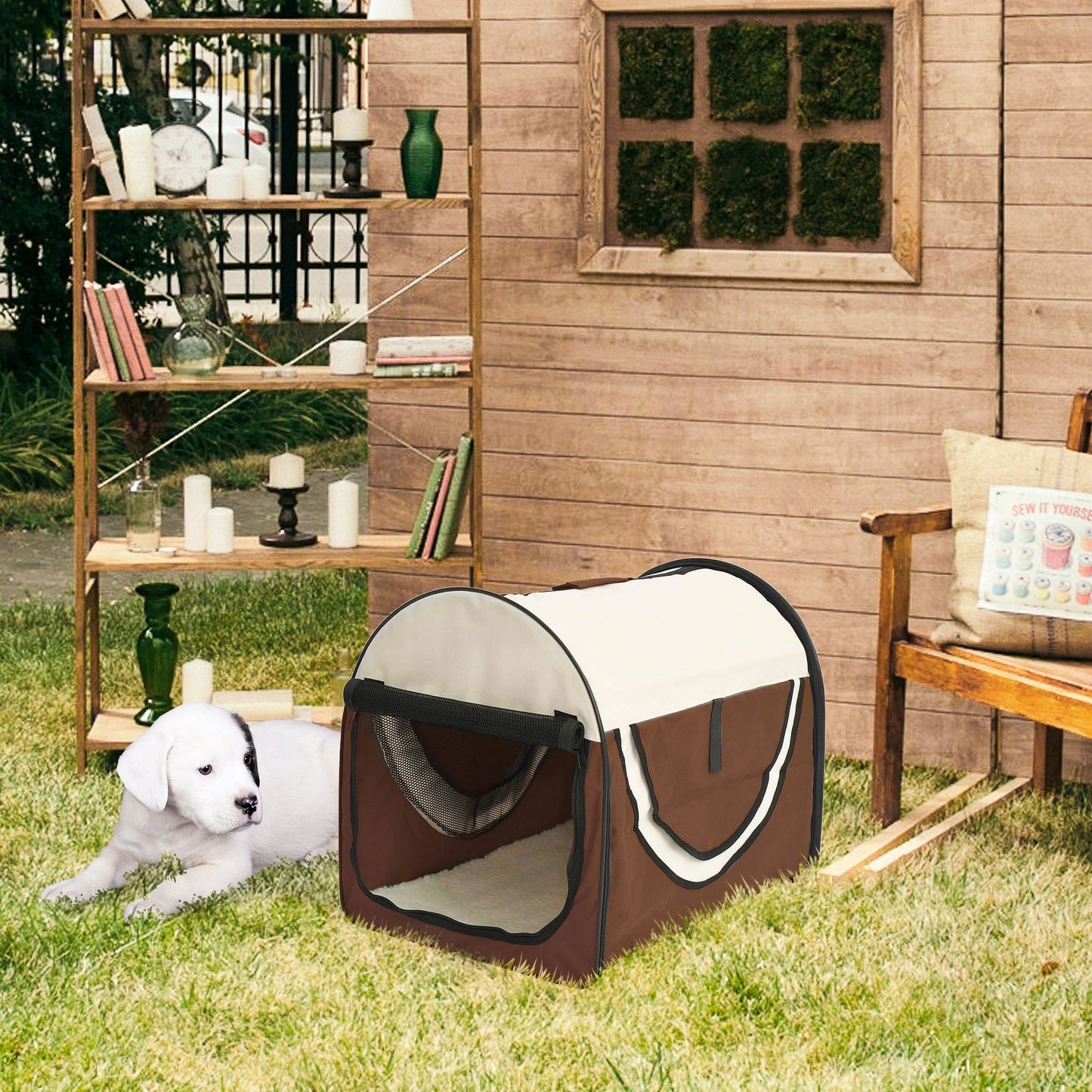 PawHut Folding Fabric Soft Pet Crate