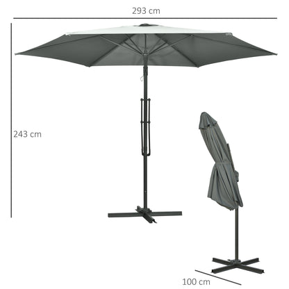 3m Cantilever Parasol with Easy Lever