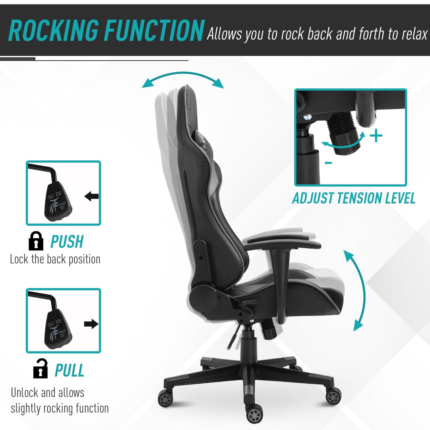 Vinsetto High Back Racing Gaming Chair