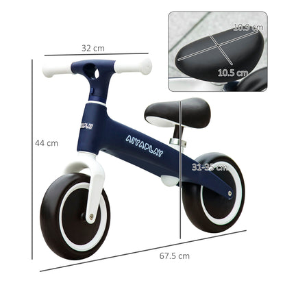 Balance Bike With Adjustable Seat 1.5 To 3 Years Blue by Aiyaplay