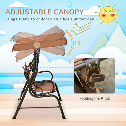 Outsunny 2 Seater Kids Garden Swing Seat