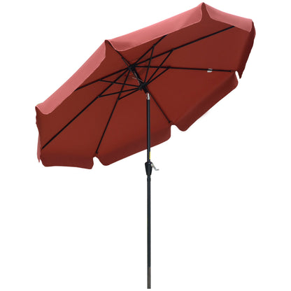 2.66m Patio Umbrella Garden Parasol Outdoor Sun Shade Table Umbrella with Ruffles