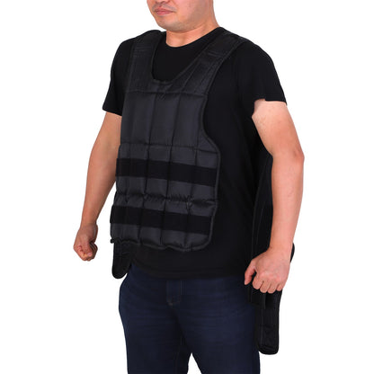 15kg Adjustable Metal Sand Weight Vest Black