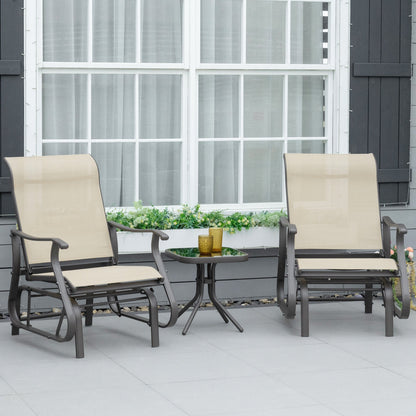 Set of 3 Gliding Chair & Tea Table Set