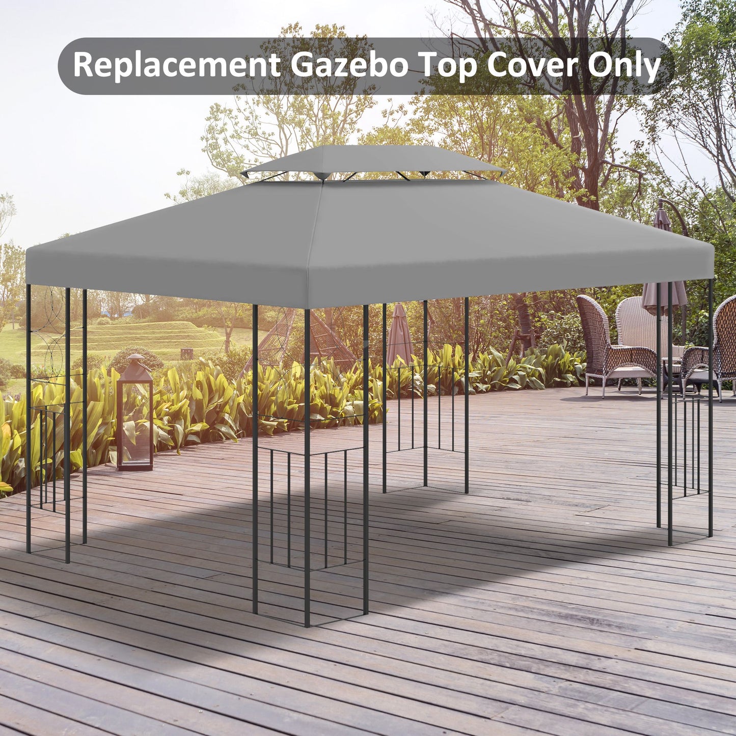 3x4m Gazebo Canopy Replacement Cover